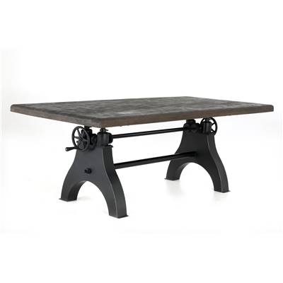 Haiti table bois et métal noir relevable
