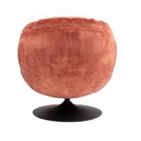 Topi fauteuil pivotant velours rose
