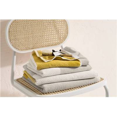 Aiko lot de 4 serviettes de bain jaune moutarde