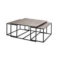 Wendie lot de 3 tables basses argent