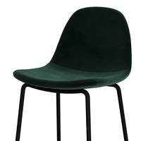 Vladi chaise de bar velours vert foncé H65