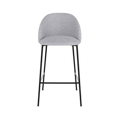 Mathi chaise de bar en tissu chiné gris clair H66