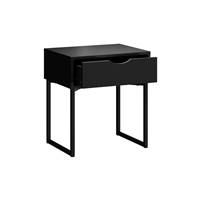 Détroit table de chevet en MDF et métal noir 1 tiroir