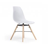 Maureen chaise scandinave blanche bois et métal