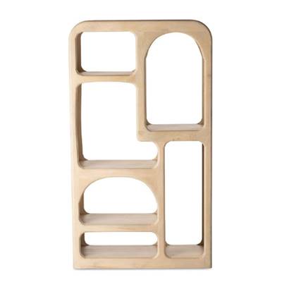 Uyuni bibliothèque organique en bois de manguier blanc