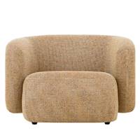 Vico fauteuil en tissu tweed jaune miami