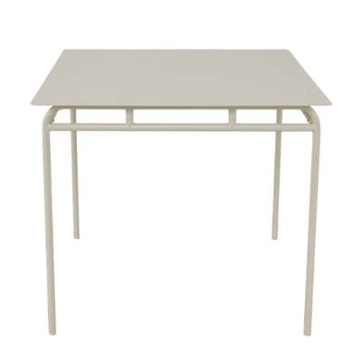 Ribola table d'extérieur en métal beige amande 4 pers 90x90
