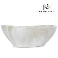 Orlane vasque de lavabo ronde céramique effet marbre