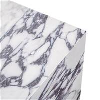 Coppa table basse cube effet marbre brillant