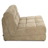 Martina module fauteuil pour canapé en tissu tweed taupe
