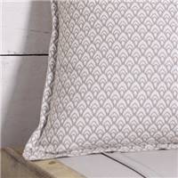 Ethnik coussin 38x38 en coton motif écaille beige