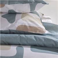 Sunshine parure de lit 220x240 coton imprimé forme marron beige bleu pâle 17.29