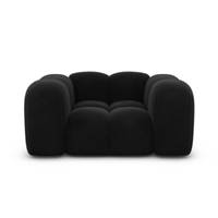 Cotton fauteuil 1 place en velours noir