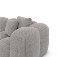 Cotton fauteuil 1 place en tissu texturé gris clair