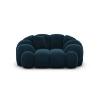 Dolban fauteuil en velours bleu pétrole
