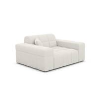 Lodce fauteuil 1 place en tissu texturé blanc