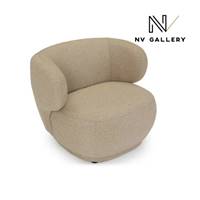 Havane fauteuil en tissu texturé taupe désert