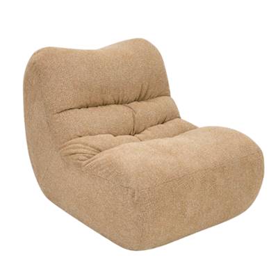 Belora fauteuil chill en tissu tweed marron écureuil