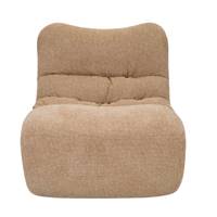 Belora fauteuil chill en tissu tweed marron écureuil