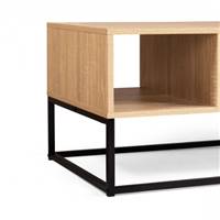 Misou table basse relevable avec rangement bois et noir
