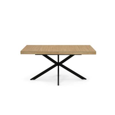 Spider table à manger extensible 160-200 bois et pieds croisés