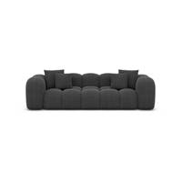 Cotton canapé 3 places en tissu texturé gris anthracite