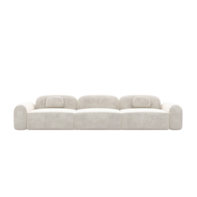 Buccana canapé 3 places en velours crème