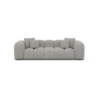 Cotton canapé 3 places en tissu texturé gris clair