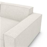 Beluga canapé 3 places tissu texturé blanc