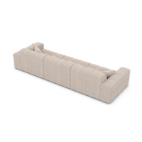 Lodce canapé 4 places en tissu structuré beige