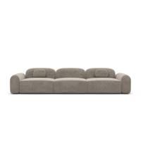 Buccana canapé 4 places en velours beige foncé