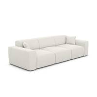 Novage canapé 4 places en tissu texturé blanc