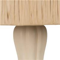 Morona lampe de table en céramique crème et fibre naturelle H53cm
