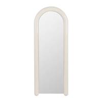 Pesaro grand miroir arrondi laqué crème H160cm