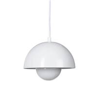 Flow suspension ronde demi-sphère blanche Ø20cm