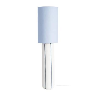 Suria lampadaire en céramique blanc et bleu H123cm