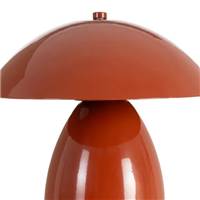 Grato lampe de table champignon gros socle métal terracotta