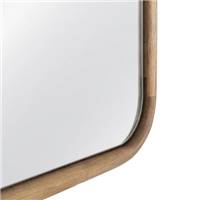 Kati grand miroir en bois naturel 4 bords arrondis H170cm