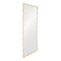 Brooke grand miroir en bois clair de paulonia en forme de vague H180cm