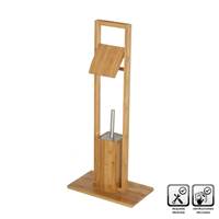 Claudio porte-rouleau et brosse toilette bambou