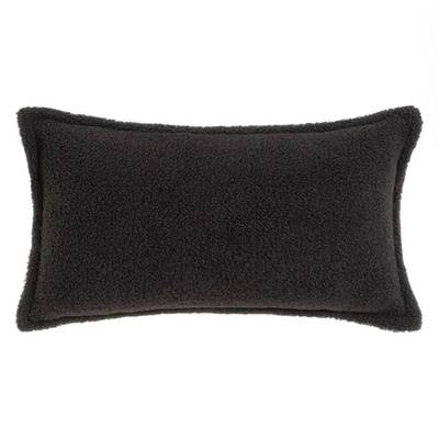 Cozy coussin en polyester gris foncé 50x30