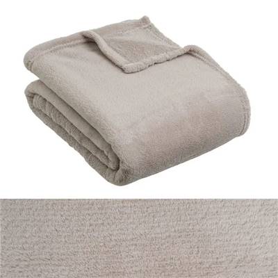 Corail plaid en polyester gris brillant 130x160