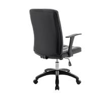 Luka chaise bureau en PU noir réglable à roulettes