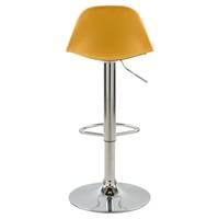 Palerme chaise de bar réglable en velours jaune