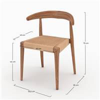 Blaise chaise en bois de teck et cordage loom