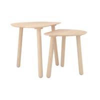 Moku tables basses gigognes en bois de frêne effet blanchi