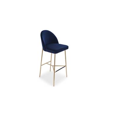 Nio tabouret de bar velours bleu encre