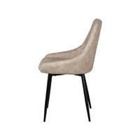 Bari chaise en tissu effet daim beige
