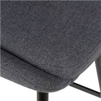 Bari chaise ilôt central tissu gris foncé H67