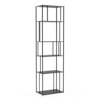 Rallepal bibliothèque métal noir